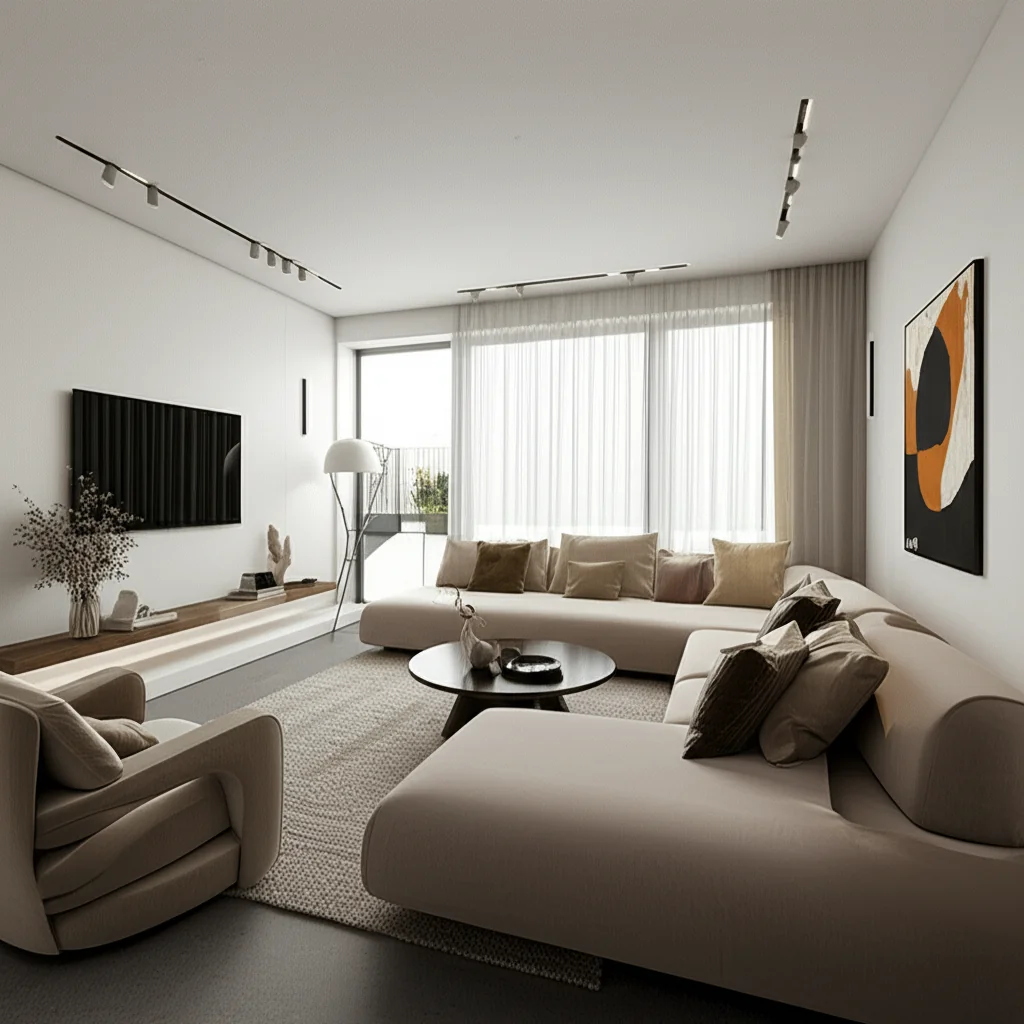 1 Bedroom Penthouse - Living & Kitchen